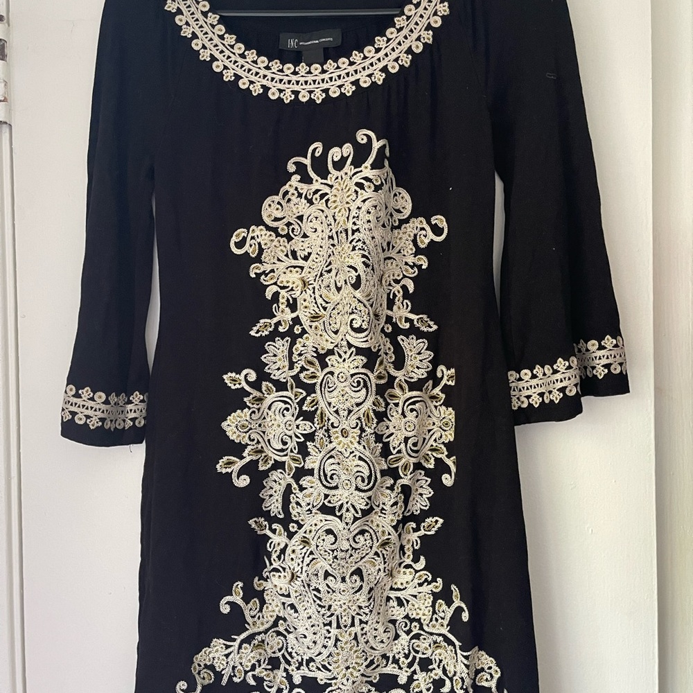 Black Embroidered dress